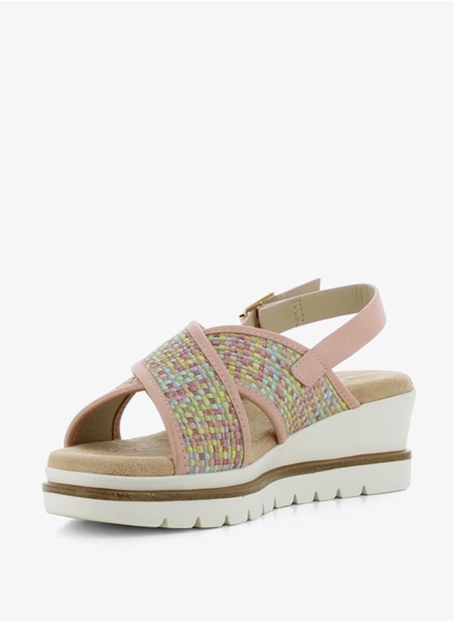SJ Women's Cross Strap Sandals with Buckle Closure and Platform Heels  - Image 5