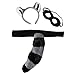 Making Believe Kids Plush Raccoon Headband Ears Mask Tail Costume Set - Image 2