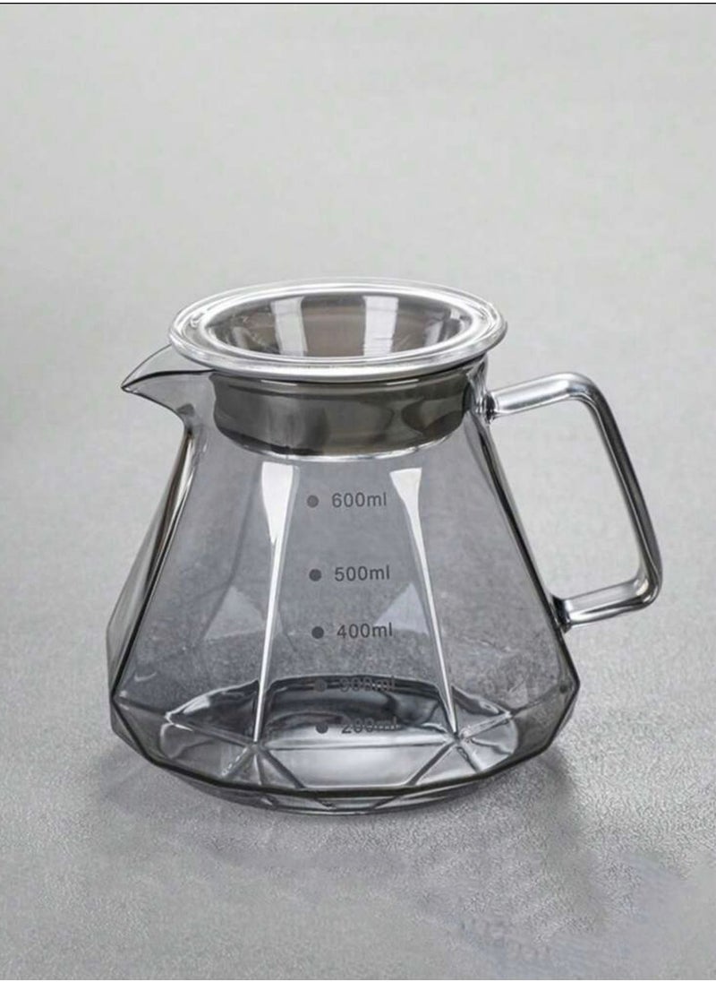 طقم تقطير v60 الة قهوة مكونة من قمع وسيرفر زجاجي
