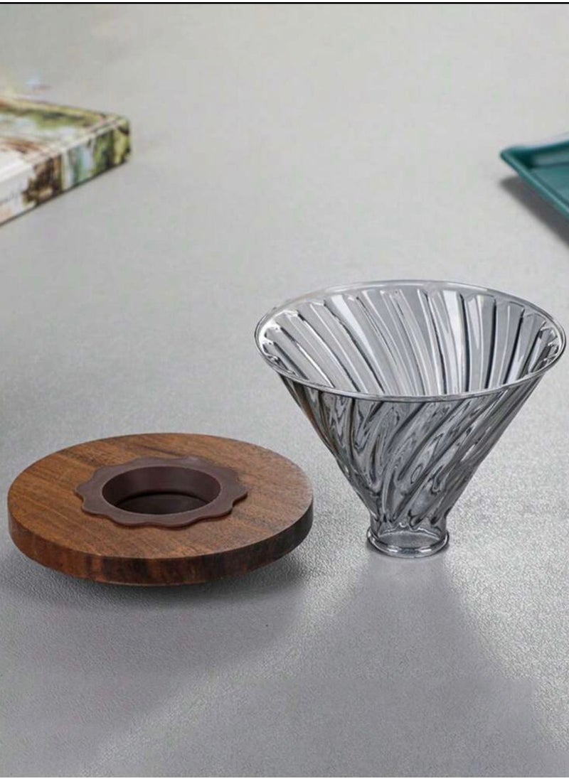طقم تقطير v60 الة قهوة مكونة من قمع وسيرفر زجاجي
