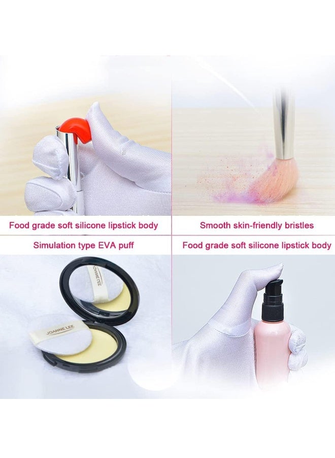 مجموعة مكياج مزيف للأطفال - لعبة تجميل للبنات لممارسة المكياج غير الحقيقي، ألعاب تجميل غير سامة هدية عيد ميلاد للبنات من 3-6 سنوات مناسبة للعب الأدوار وارتداء ملابس الأميرات. - Image 5