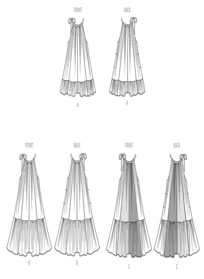 Simplicity SS3146K5 Girls' Lined Halter Dresses Sewing Pattern Packet, Design Code S3146, Sizes 7-8-10-12-14 - Image 2