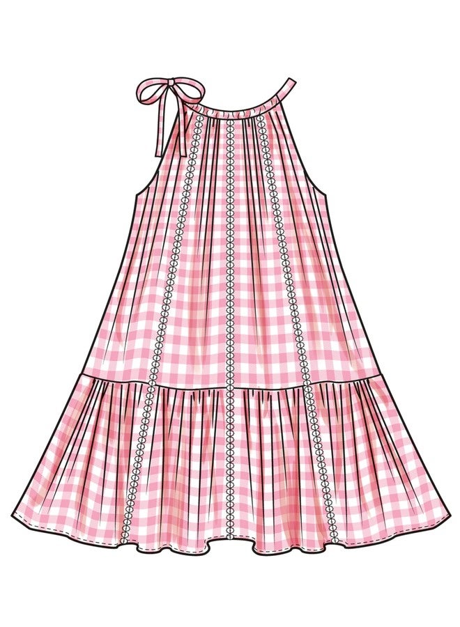 Simplicity SS3146K5 Girls' Lined Halter Dresses Sewing Pattern Packet, Design Code S3146, Sizes 7-8-10-12-14 - Image 5