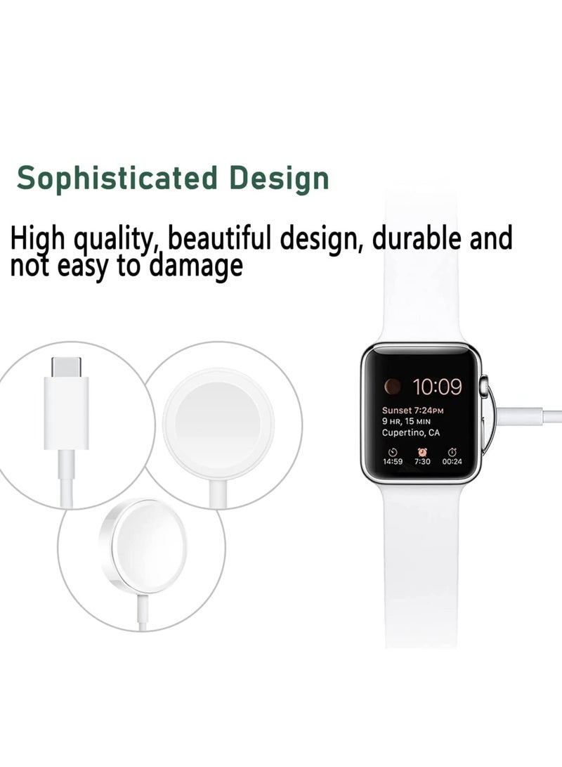 Apple Watch Magnetic Fast Charger to USB-C Cable (1m/Portable) Magnetic Wireless Charging Compatible with Apple Watch Series 8/7/6/SE/5/4/3/2/1 - Image 5