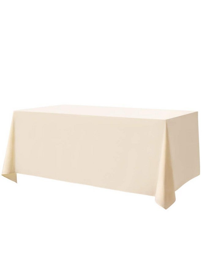 Surmente مفرش طاولة سورمينتي بيج 90 × 132 بوصة مستطيل من البوليستر لحفلات الزفاف والولائم أو المطاعم - Image 1