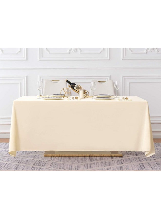 Surmente مفرش طاولة سورمينتي بيج 90 × 132 بوصة مستطيل من البوليستر لحفلات الزفاف والولائم أو المطاعم - Image 5