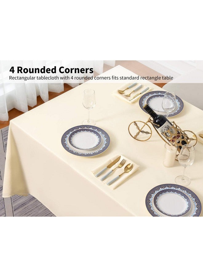 Surmente مفرش طاولة سورمينتي بيج 90 × 132 بوصة مستطيل من البوليستر لحفلات الزفاف والولائم أو المطاعم - Image 4