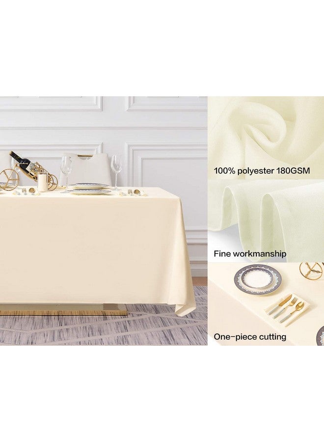 Surmente مفرش طاولة سورمينتي بيج 90 × 132 بوصة مستطيل من البوليستر لحفلات الزفاف والولائم أو المطاعم - Image 2