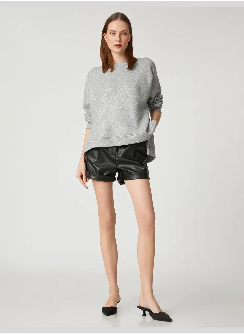 كوتون Crew Neck Oversized Sweatshirt