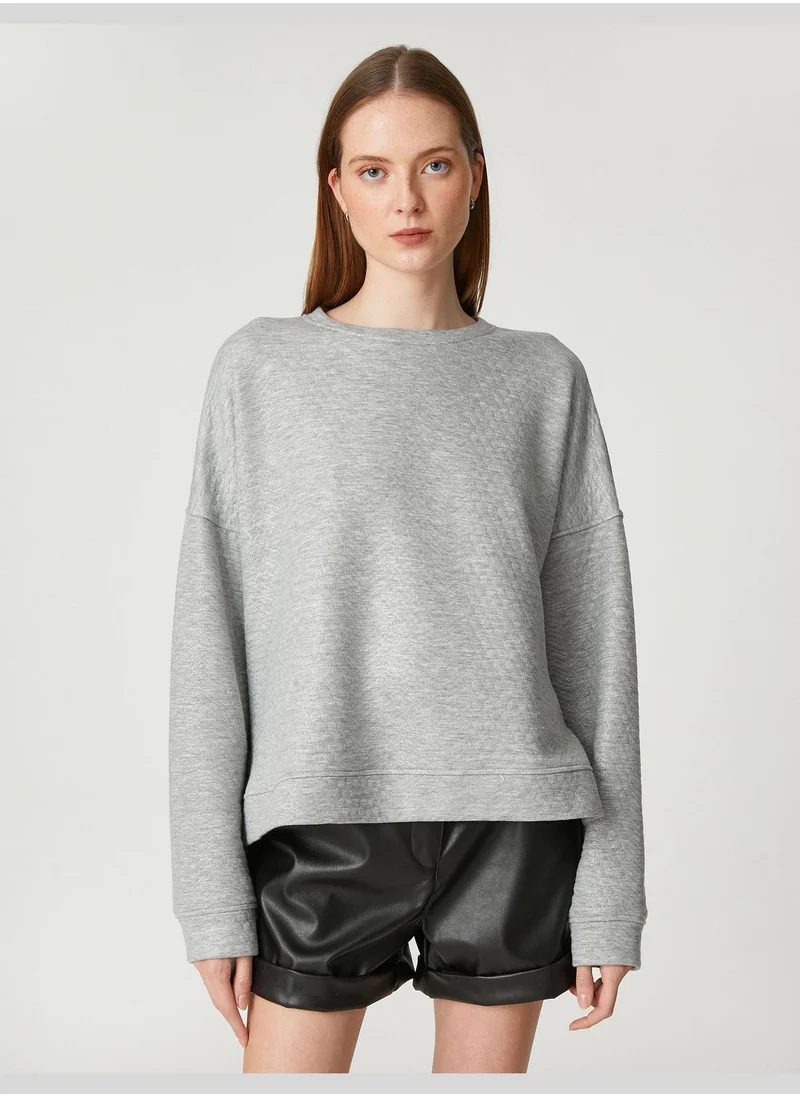 كوتون Crew Neck Oversized Sweatshirt