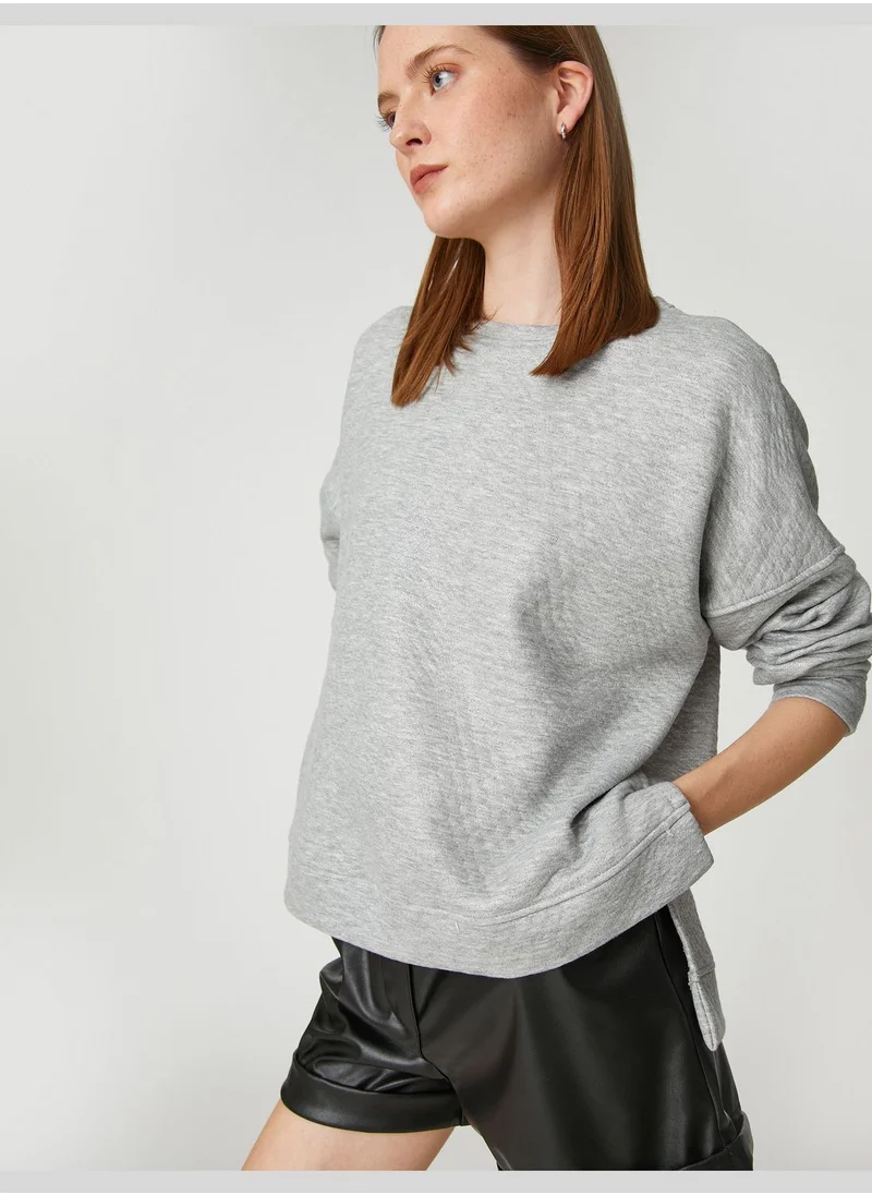 كوتون Crew Neck Oversized Sweatshirt