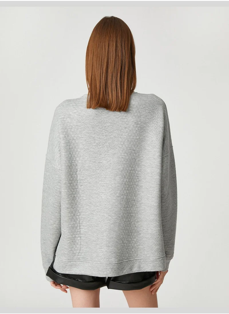 كوتون Crew Neck Oversized Sweatshirt