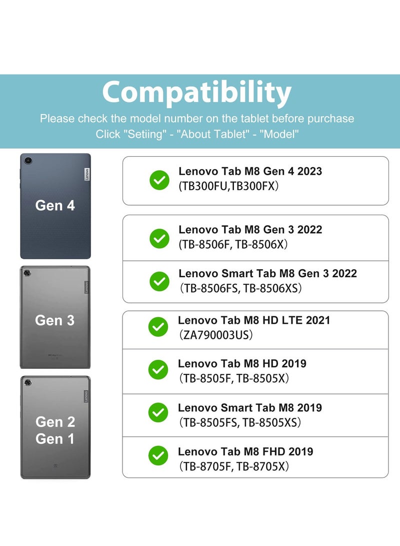 Procases 2 Pack Screen Protector For Lenovo Tab Tab M8 Smart Tab M8 3Rd Gen 2022 Tab M8 Hd Lte 2021 Tab M8 Hd Smart Tab M8 Tempered Glass Screen Film Guard 8.0 Inch - Image 2