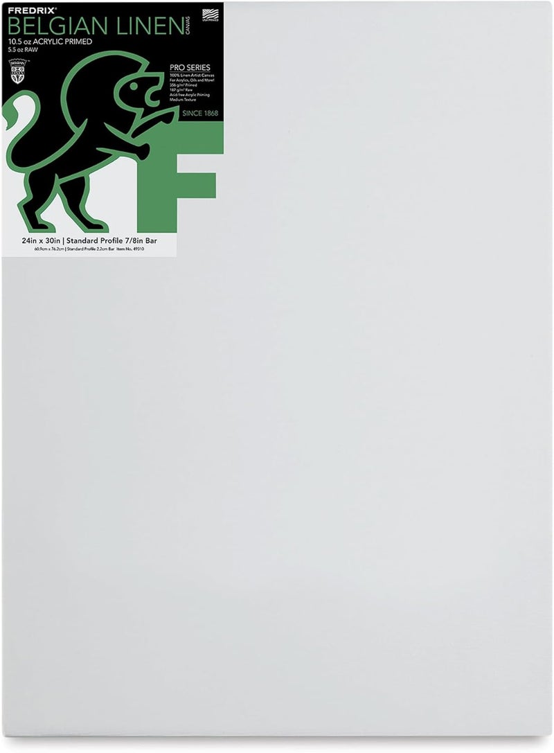 Fredrix Fredrix Pro Belgian Linen PreStretched Canvas 24 in x 30 in each 