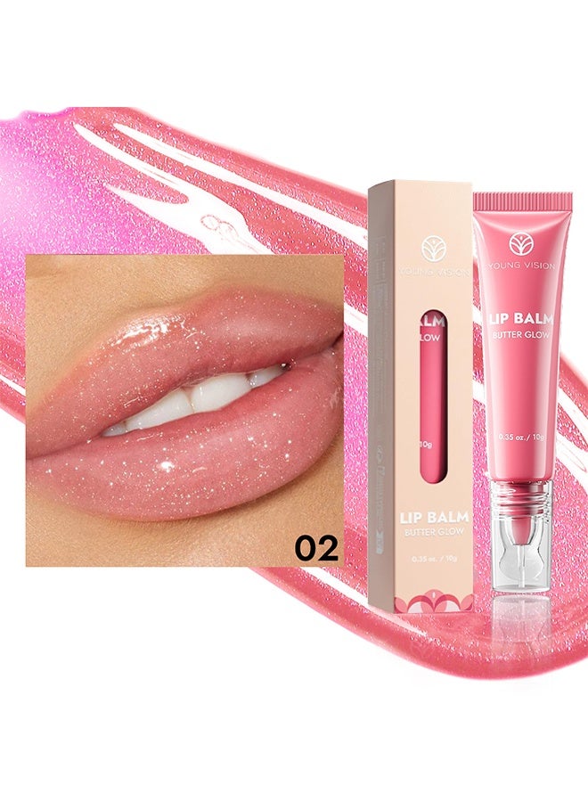 YOUNG VISION Lip Balm Butter Glow, Lip Glosses,Lipstick,Hydrating Gloss Stain Lip Gloss + Serum Up To 12Hr Hydration High Pigment Wet Shine Finish Bubblegum Burst 02 - Image 2