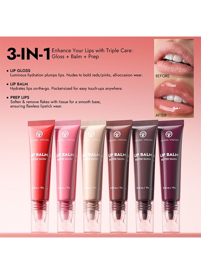 YOUNG VISION Lip Balm Butter Glow, Lip Glosses,Lipstick,Hydrating Gloss Stain Lip Gloss + Serum Up To 12Hr Hydration High Pigment Wet Shine Finish Bubblegum Burst 02 - Image 5