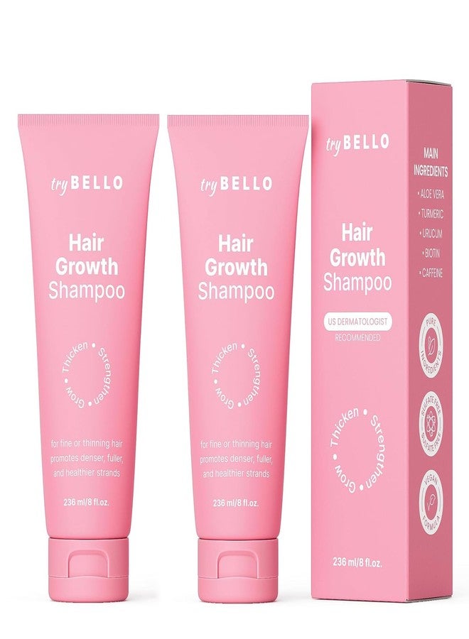 Trybello Hair Growth Shampoo | Natural Thickening & Scalp Detox | Aloe Vera, Turmeric, and Urucum Extract | Sulfate-Free, Vegan, Anti-Hair Fall Formula | For Any Hair Type | 2 Pack Combo - Image 1