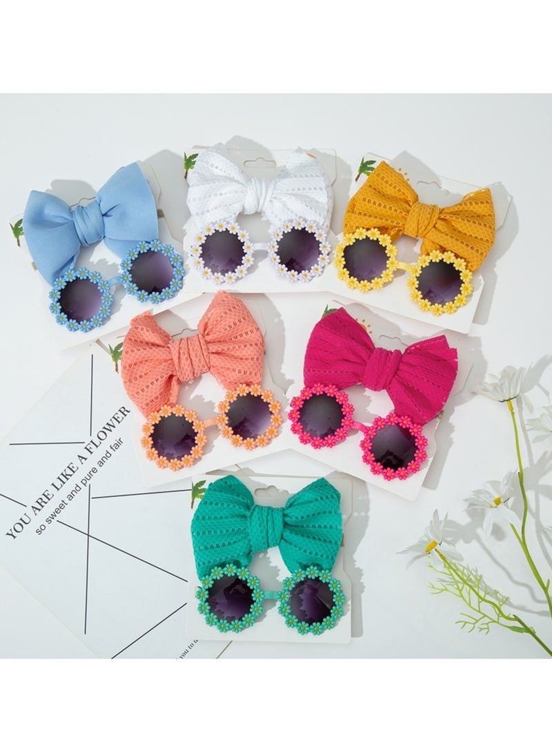 دىدانيالا طقم نظارات وزين شعر زايرة للأطفال والبنات - أزرق - Image 2