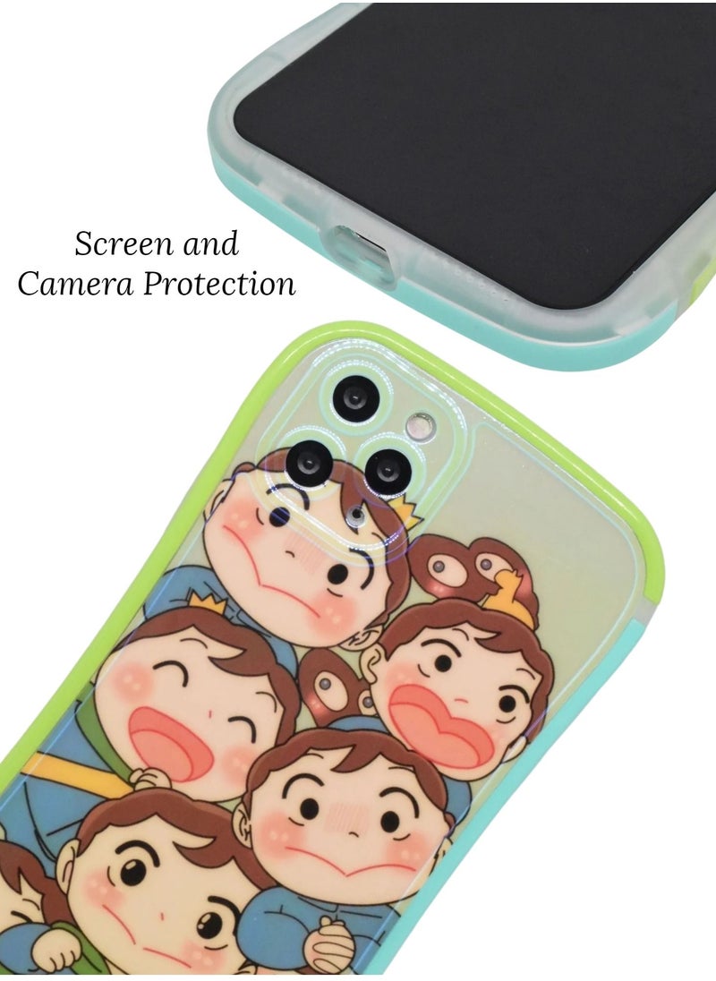 Houmt iPhone 11 Pro Max Curve Design Girls Cool Fashion Style Case with Camera Protection Full Shockproof Protective Cover  - Image 2
