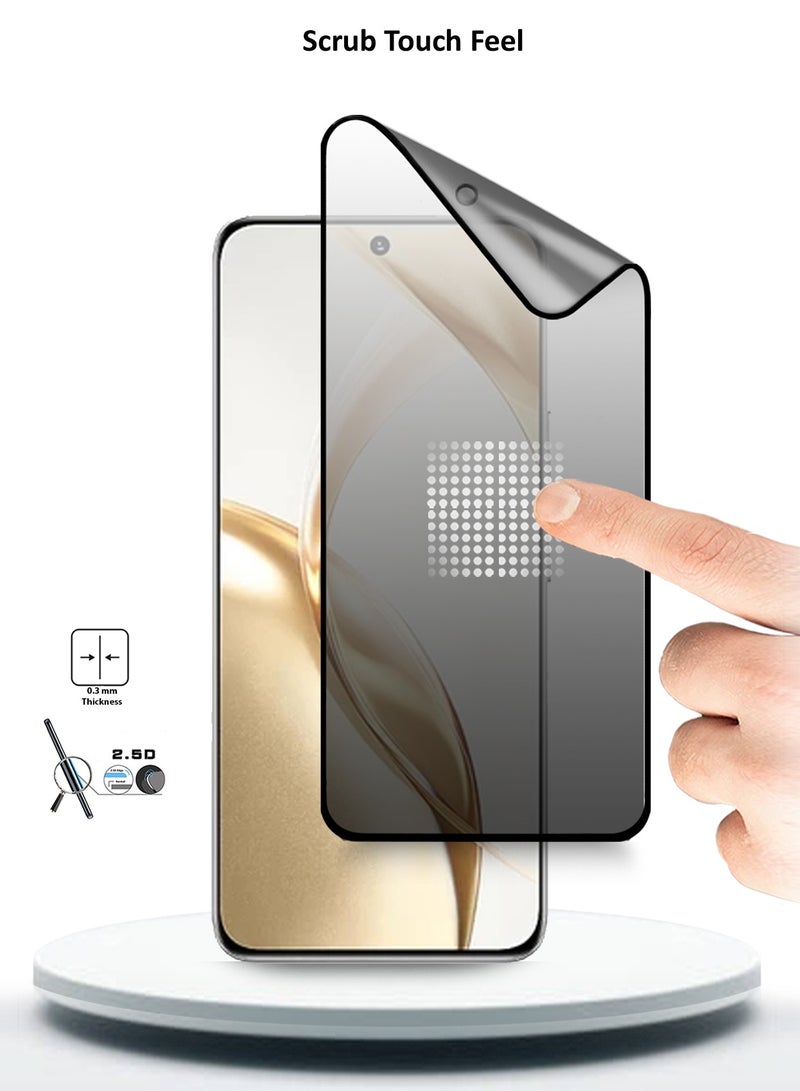 Wtech Honor 200 5G 2024 Nano Ceramic Privacy Full Glue Full Cover Matte Flexible Screen Protector (MSCNMP) - Clear/Black - Image 4