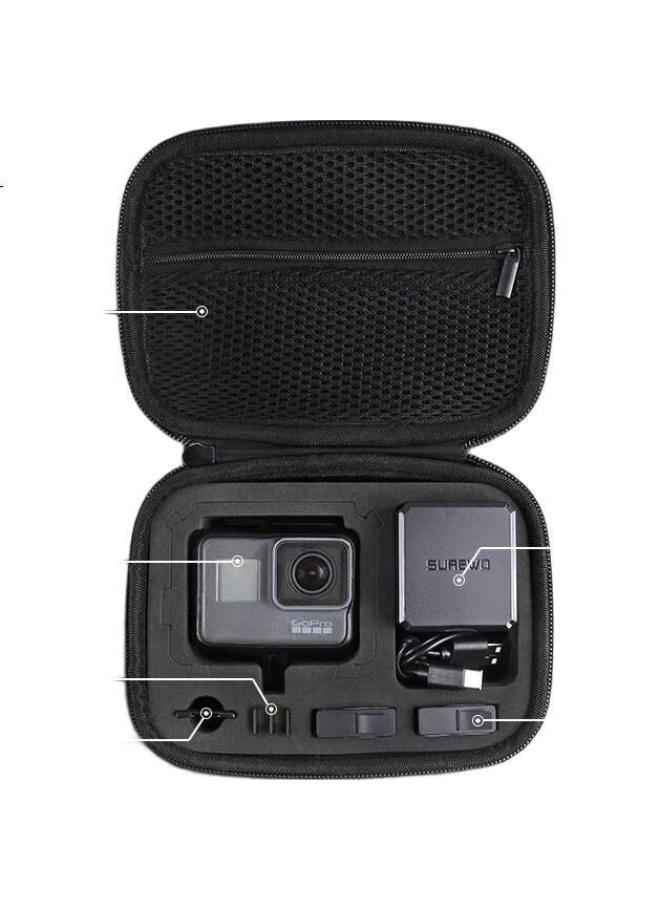 Surewo Digital Storage Bag For Gopro 13/12, Sports Camera Accessory, Small Case For Hero 9 10 11 8 7 6, Portable Handheld Hard Shell, Shockproof, Anti-Vibration, Waterproof - Image 1