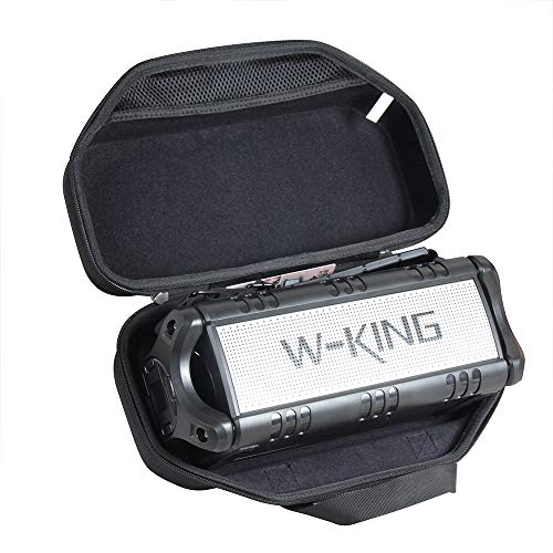 Hermitshell Hard Travel Case for W-King 90W Wireless Bluetooth Speakers (Black) - Image 1