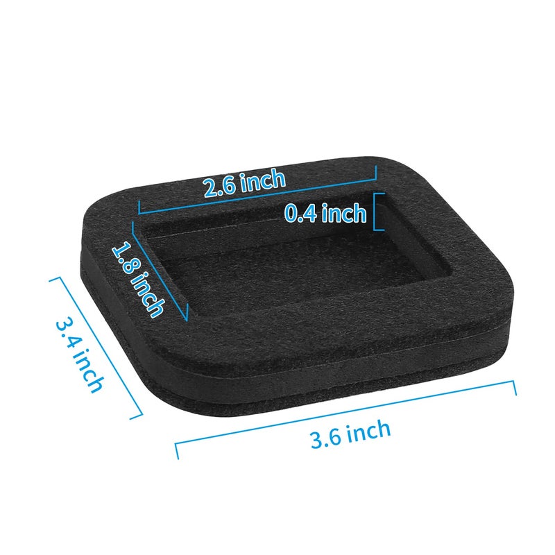 Ezprotekt 12 Pcs Felt Furniture Coasters Caster Cups For Hardwood Floors, Felt Bottom Furniture Pads, Bed Office Chair Fridge Furniture Wheel Stopper To Prevent Sliding And Scratches (Black, L: 2.6"" * W:1.8"") - Image 2