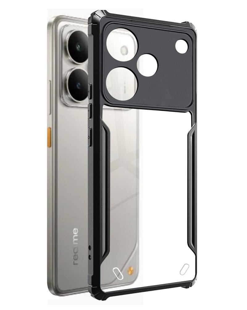 SPAZY CASE غطاء خلفي ® Realme P4 | غطاء خلفي شفاف من الكريستال الصلب مع حافة TPU، غطاء حماية من السقوط لـ Realme P4 - Image 1