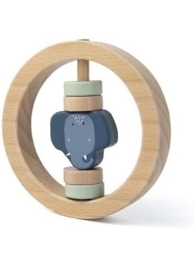 Trixie Wooden round rattle - Mrs. Elephant - Image 3