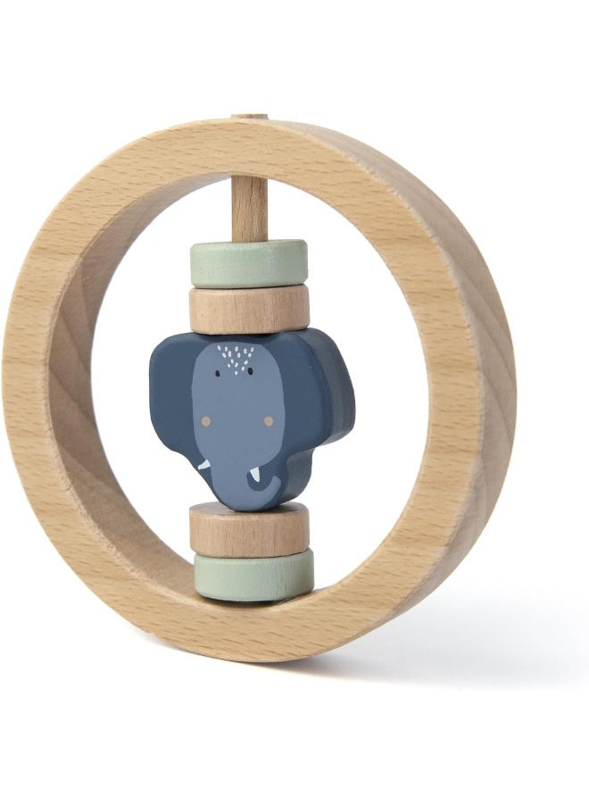Trixie Wooden round rattle - Mrs. Elephant - Image 1