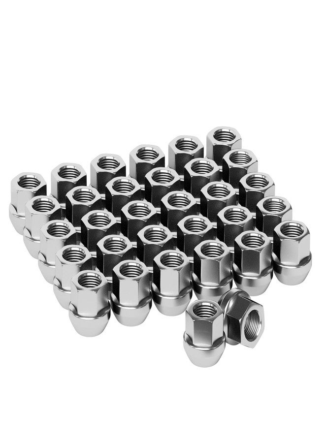 TAGMORE 9/16"-18 Lug Nuts - 32pcs OEM Wheel Lug Nuts Compatible with 75-97 F-250/F-350, 02-10 Ram 1500/2500/3500, 05-11 Dakota, 04-09 Durango Chrome Wheel Nuts - Image 1
