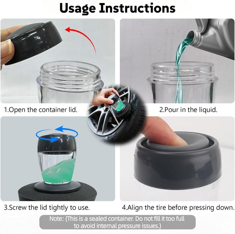 DEFEK Flow Tire Shine Applicator,Reusable Car & Truck Tire Dressing Applicator,Works with All Tire Shine & Gels,Professional Car Detailing Tool - Image 5