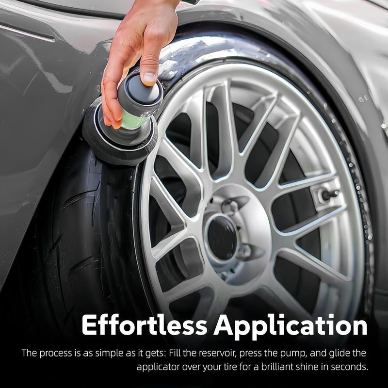 DEFEK Flow Tire Shine Applicator,Reusable Car & Truck Tire Dressing Applicator,Works with All Tire Shine & Gels,Professional Car Detailing Tool - Image 4