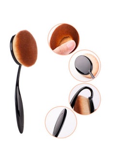 Yoseng Oval Foundation Brush Large Toothbrush Makeup Brushes Fast Flawless Application Liquid Cream Powder Foundation Sunscreen（All Black）  - Image 3