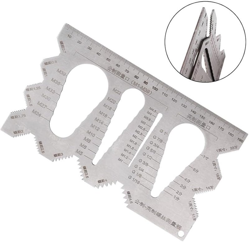 أداة تحديد خيوط البراغي والصواميل المترية ذات الوجهين من الفولاذ المقاوم للصدأ - Image 4