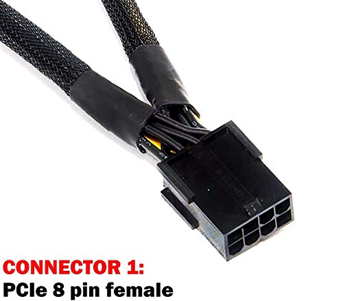 TeamProfitcom 16 AWG GPU VGA PCI-e 8Pin PCI Express Graphics Video Card GPU VGA 8 Pin Female to Dual GPU 8(6+2) Pin Male Splitter Power Sleeved Extension Cable 8 Pin GPU 12-inches - Image 3