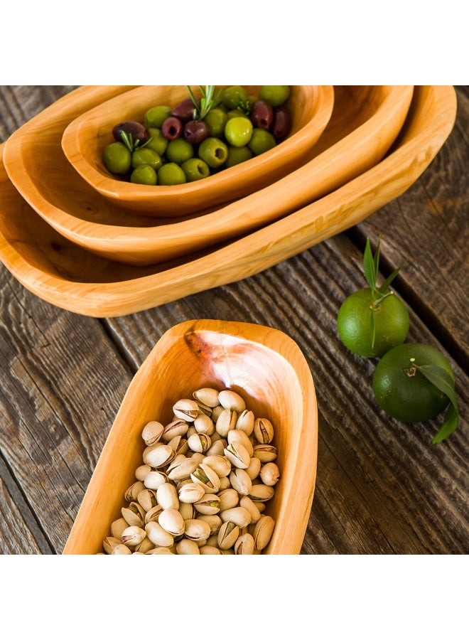 Restaurantware Nature Tek 9.75 x 5 x 3.5 Inch Fruit Bowl, 1 Handmade Oblong Bowl - Oval Shape, Shatterproof, Natural Wood Fruit Salad Bowl, Lightweight, For Bread And Vegatables - Image 3