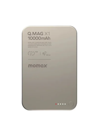 صفقة موماكس Q.Mag X1 10000mAh Magnetic Wireless Battery Pack USB-C Up to 15gnetic Wireless Battery Pack USB-C Up to 15W PD Output , TitaniumW PD Output على Noon EG