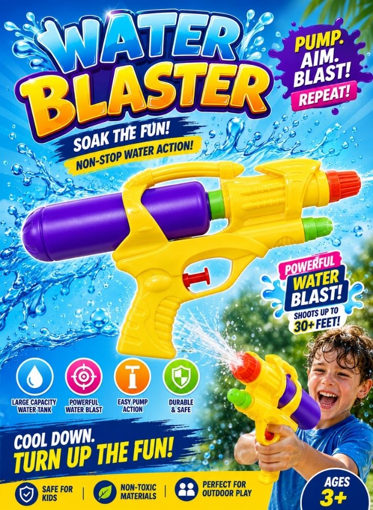 NinEx Water Blaster Pump Action Toy - Image 1