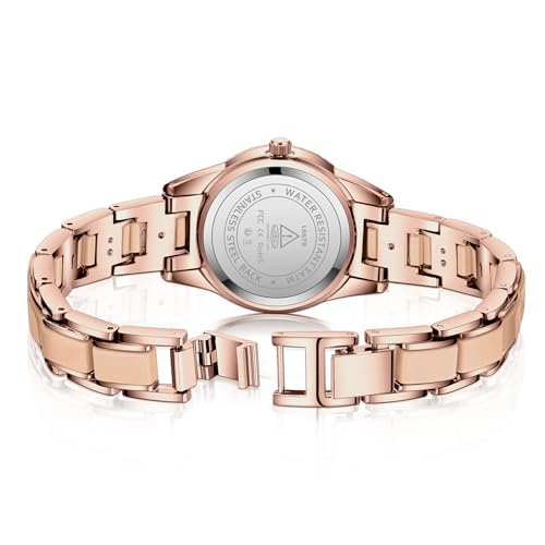 VTAIGE Women's Bracelet Watch Stainless Steel Two Tone Womens Watches Minimalist Dial Elegant Analog Wrist Watch for Women - Image 2