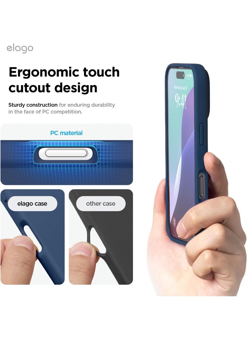 Generic - Silicone Case Compatible with iPhone 16 Pro Max - Navy - Image 1