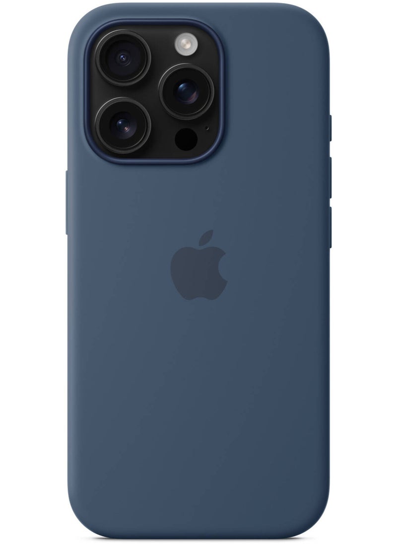 Generic - Silicone Case Compatible with iPhone 16 Pro Max - Navy - Image 1
