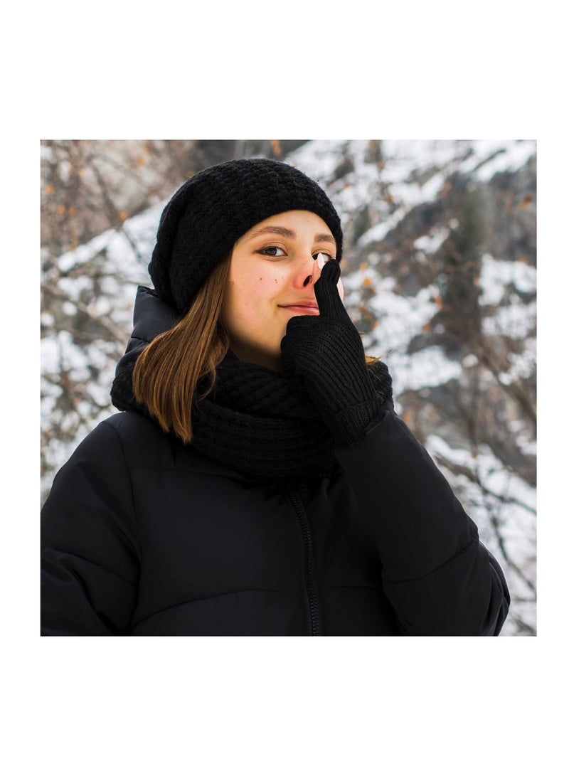 Warm Touch Screen Knit Gloves for Men and Women, Soft Elastic Lining, Perfect for Outdoor Use, 3 Pack - Image 4