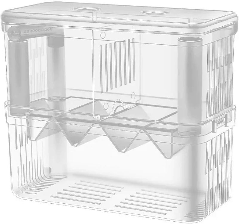 JSTAR Extra Large Fish Breeder Box for Aquarium Tank, Acrylic Breeding Box for Guppy/Betta/Shrimp/Clownfish, Baby Fish Hatchery & Isolation Tank - Image 1