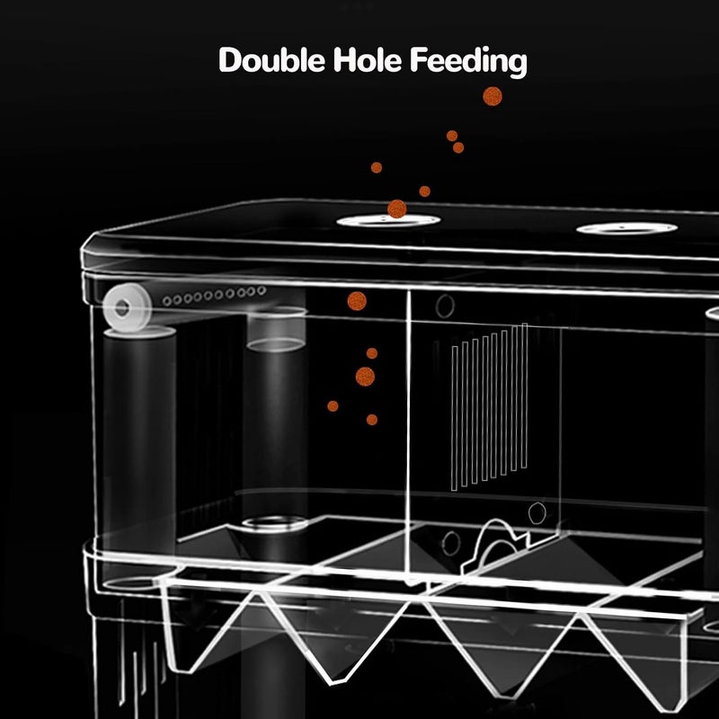 JSTAR Extra Large Fish Breeder Box for Aquarium Tank, Acrylic Breeding Box for Guppy/Betta/Shrimp/Clownfish, Baby Fish Hatchery & Isolation Tank - Image 4