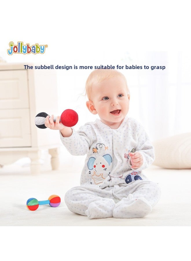 Jollybaby Grasp Training Dumbbell 0-1 Year Old Baby Auditory Perception Training Chew Hammer Rattle Toy-Color:Training Dumbbells-black, White And Red - Image 5