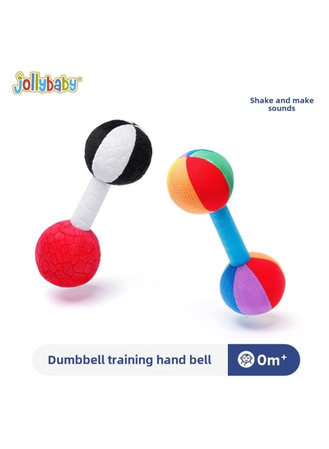 Jollybaby Grasp Training Dumbbell 0-1 Year Old Baby Auditory Perception Training Chew Hammer Rattle Toy-Color:Training Dumbbells-black, White And Red - Image 2