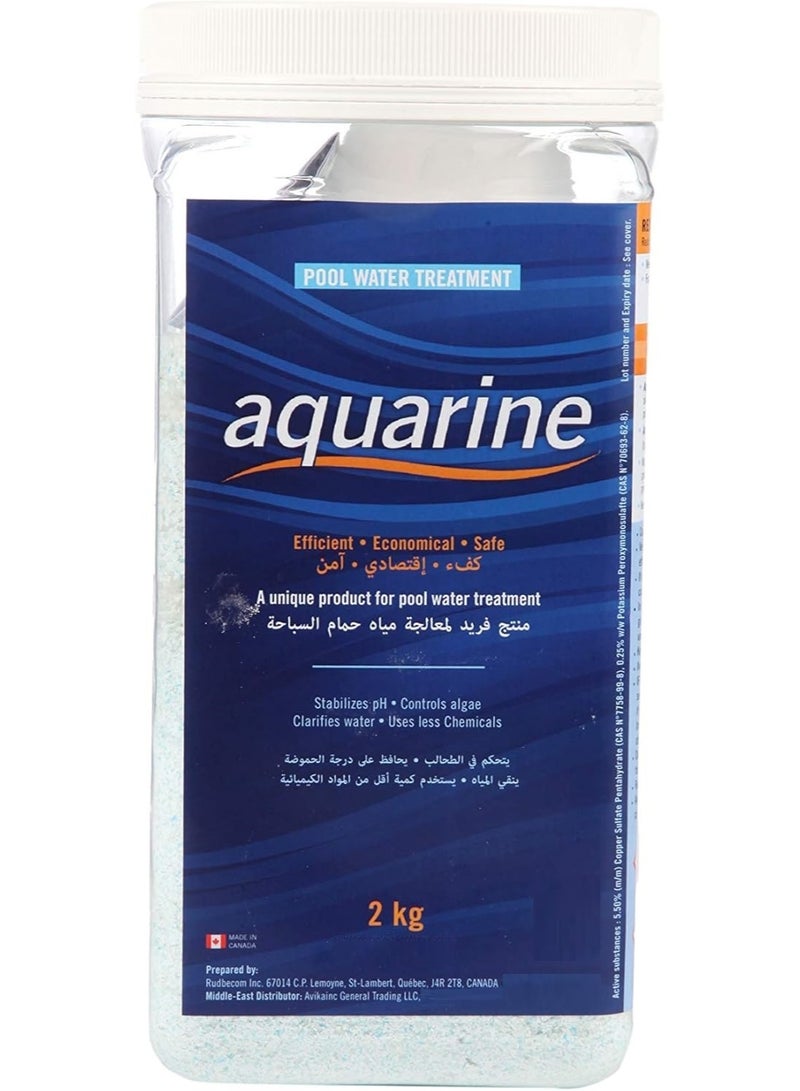 أكوارين معالج مياه المسابح، يعمل على تثبيت درجة الحموضة، ويتحكم في الطحالب، وينقي المياه (2 كجم) - Image 1