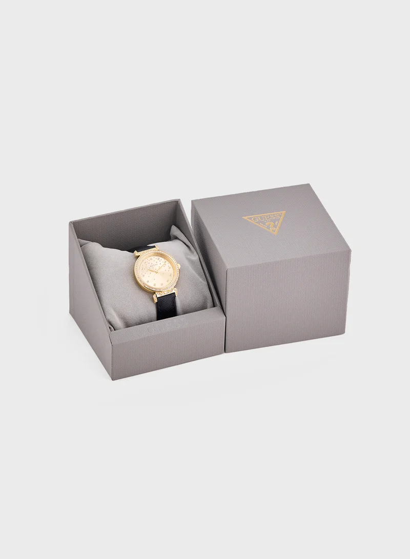 GUESS Enchantment Leather Strap Analog Watch