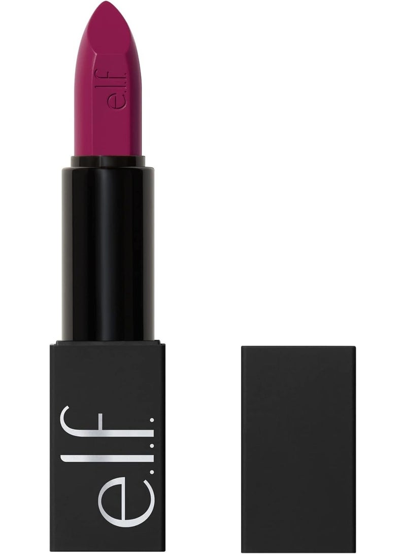 elf O Face Satin Lipstick, Richly Pigmented, Nourishing & Long-Lasting Creamy Lipstick, Infused With Jojoba, Vegan & Cruelty-Free, Untamed - Image 1